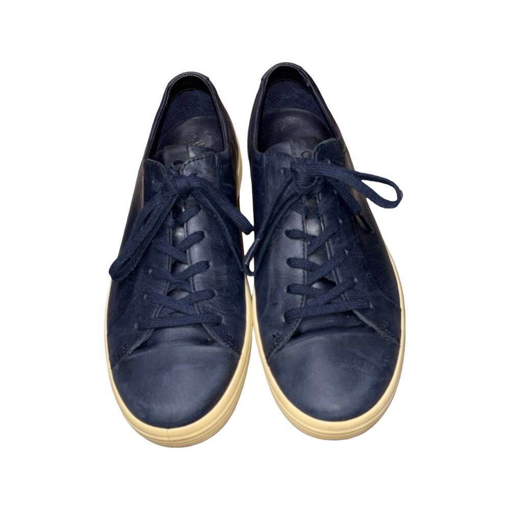 ECCO Soft 7 Blue Leather Sneakers     Size:  US 10 - 10.5